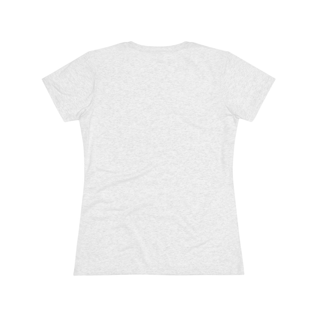 Just One Tanda Tee — Tri-Blend Heather White tee, back view