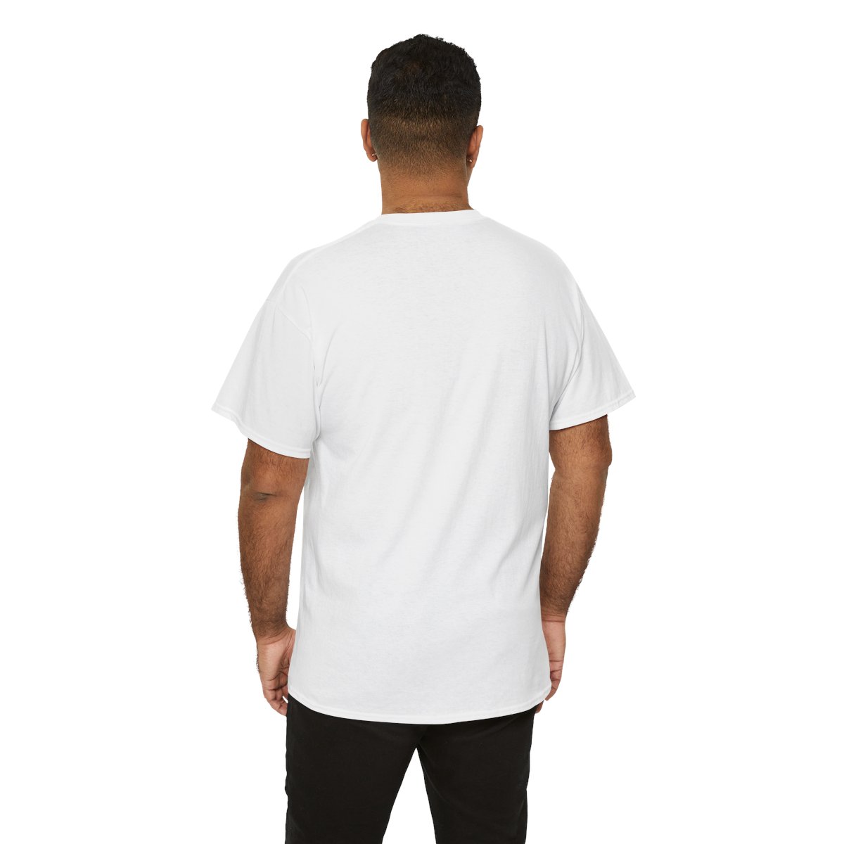 Salsa Addict Sunburst Tee — White tee, person back view